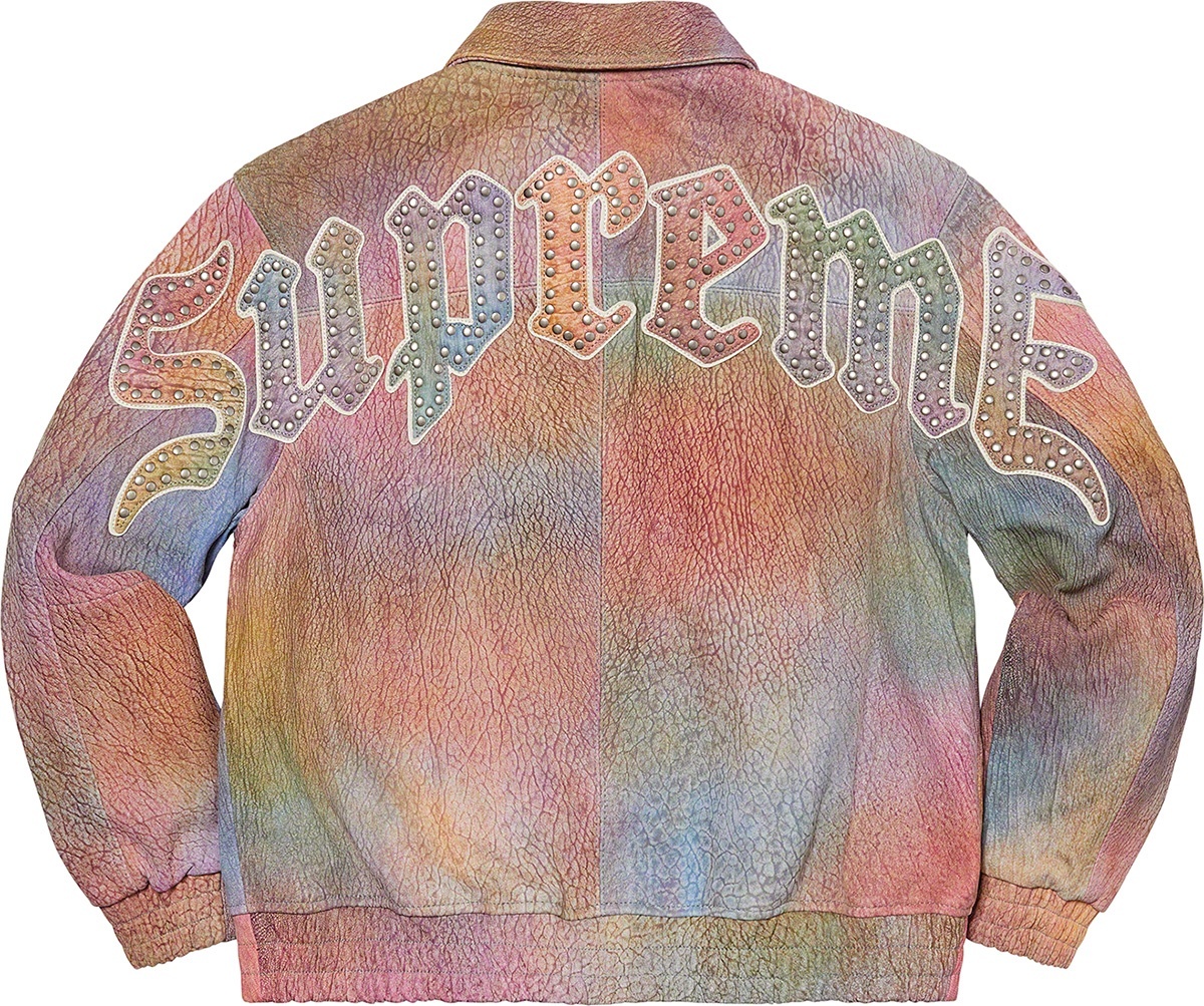 Pebbled Leather Varsity Jacket view 10